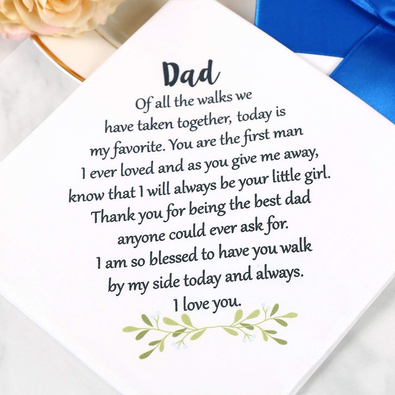 TRULIVA Father's Wedding Hankie - Keepsake for Dad from Daughter - Image 5